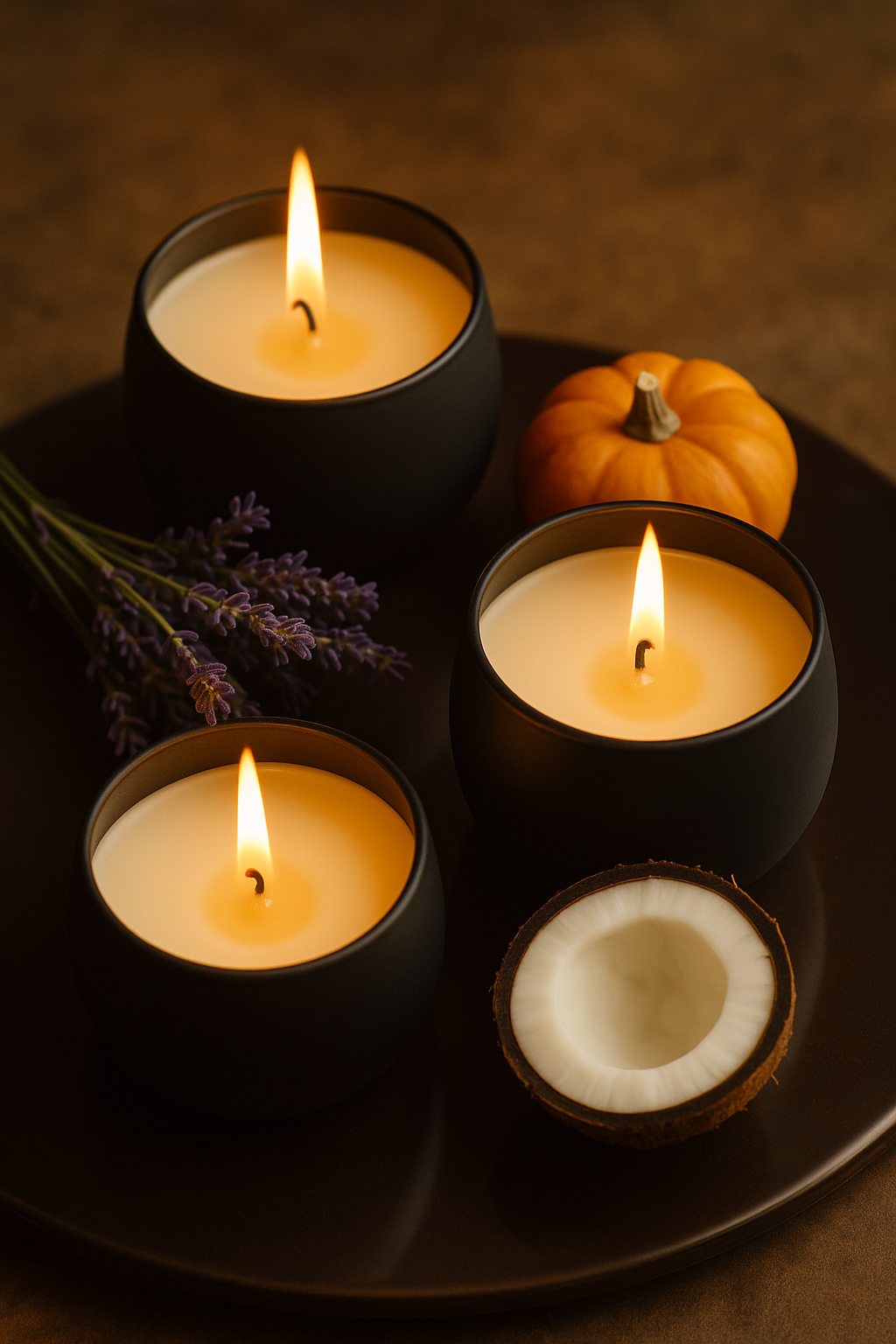 hand poured candles from essence glow collection ivory wild.